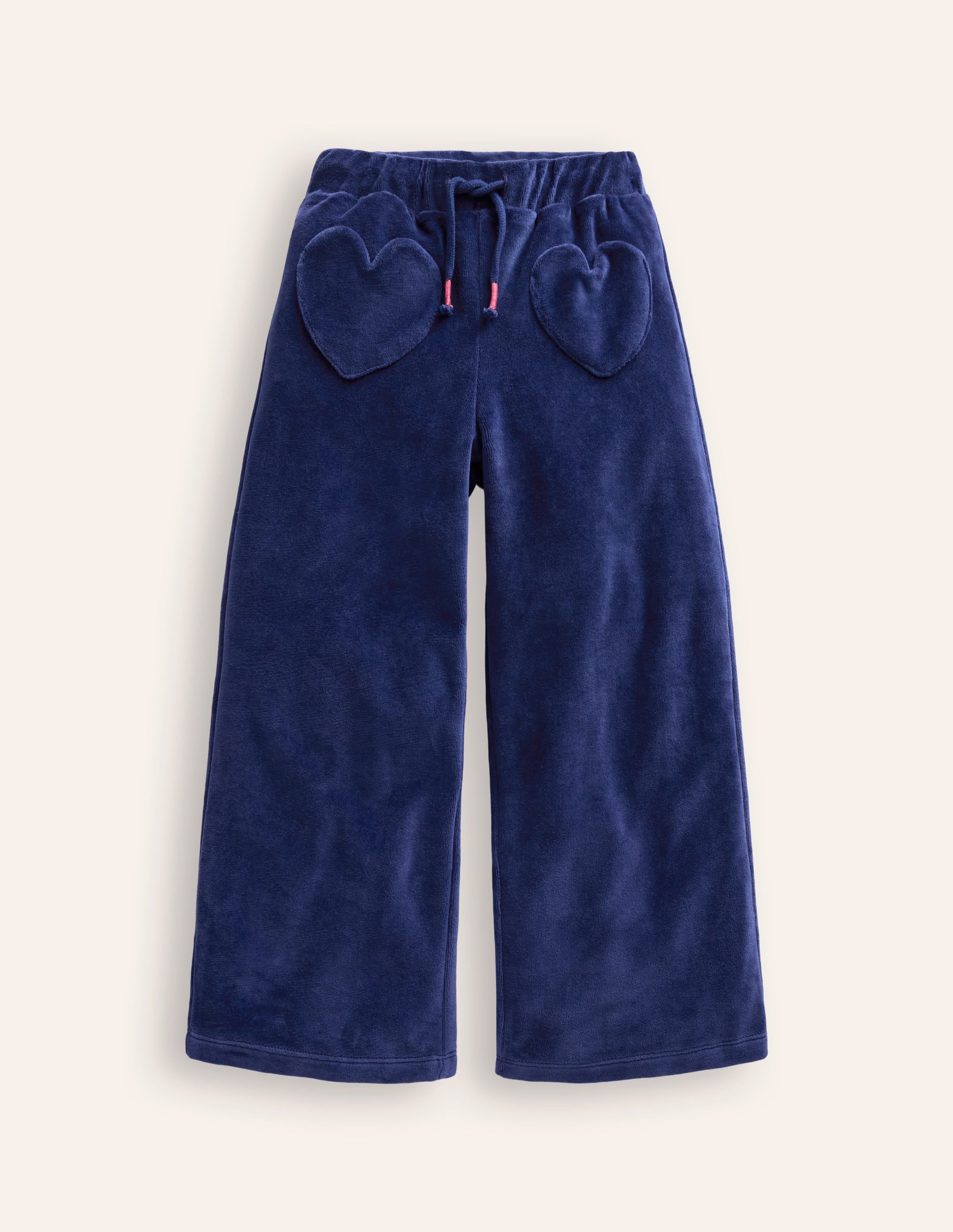 Heart Pocket Velour Sweatpants-Starboard Blue - Image 1