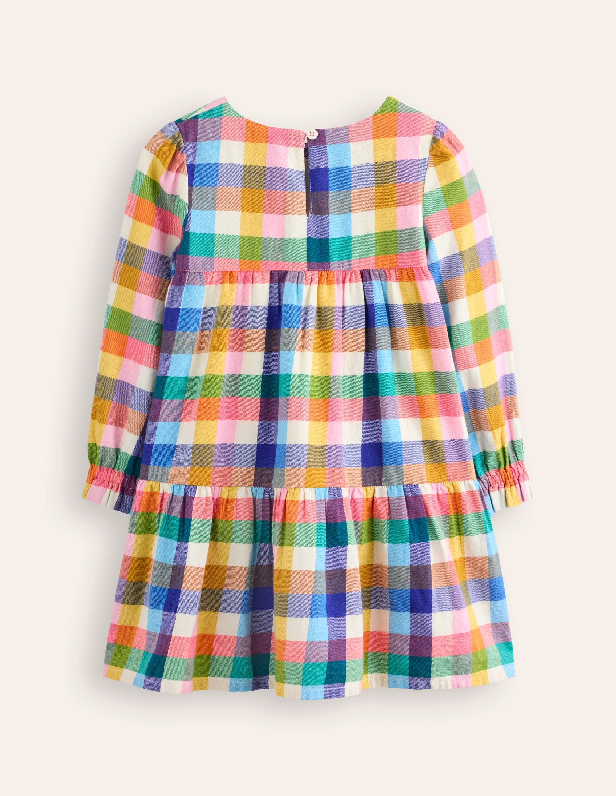 Betsy Tiered Twirly Dress-Multigingham - Image 2