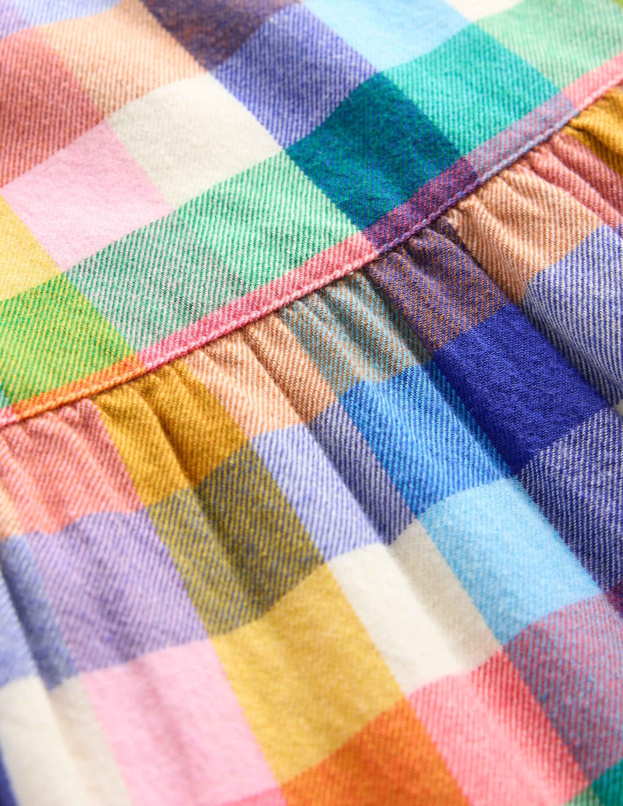 Betsy Tiered Twirly Dress-Multigingham - Image 3