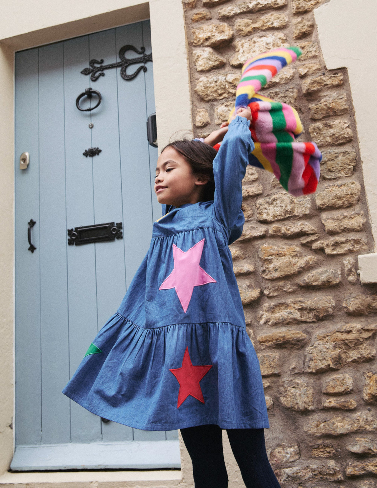 Betsy Tiered Twirly Dress-Mid Vintage Stars - Image 4