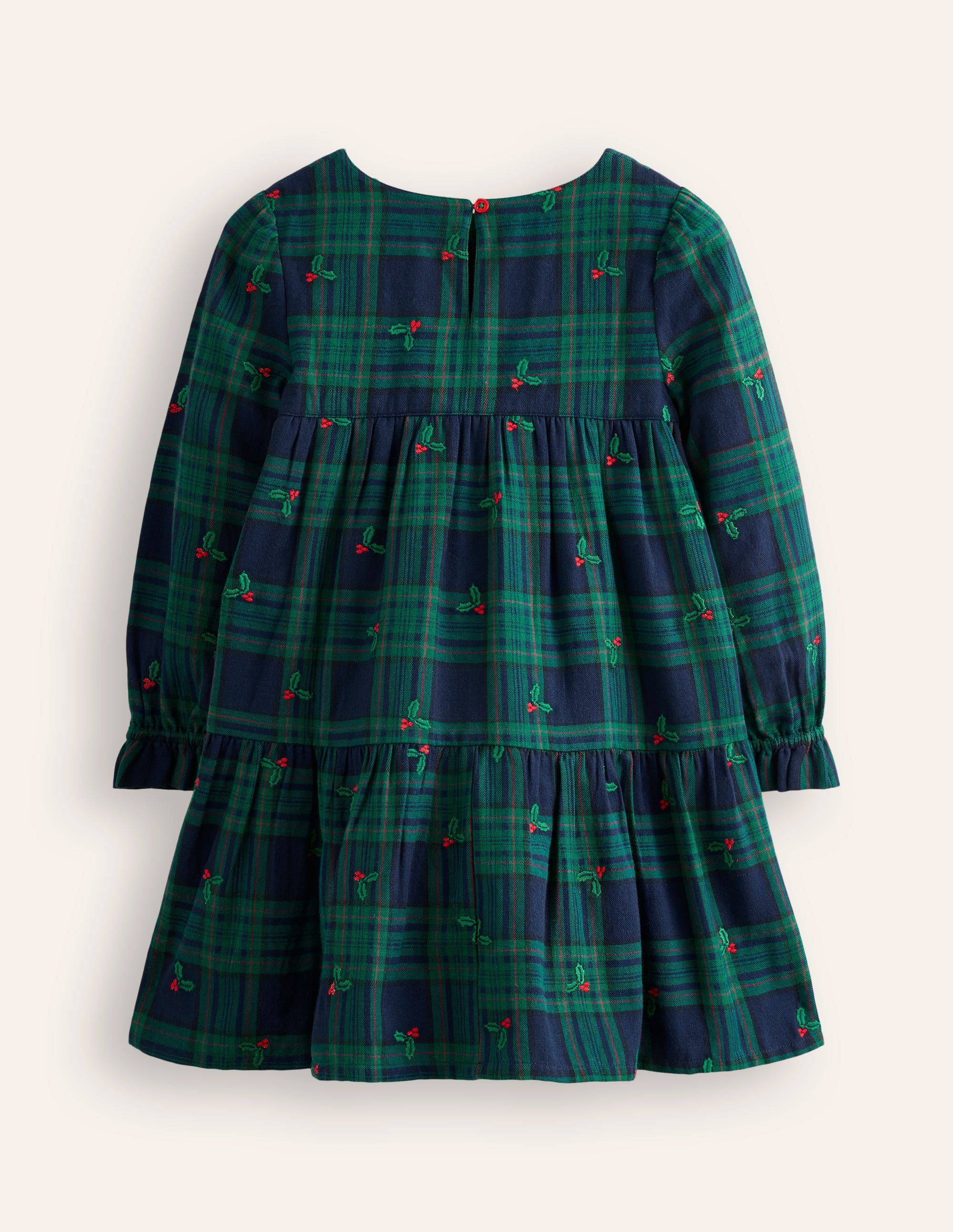 Betsy Tiered Twirly Dress-Blackwatch Check Holly - Image 5