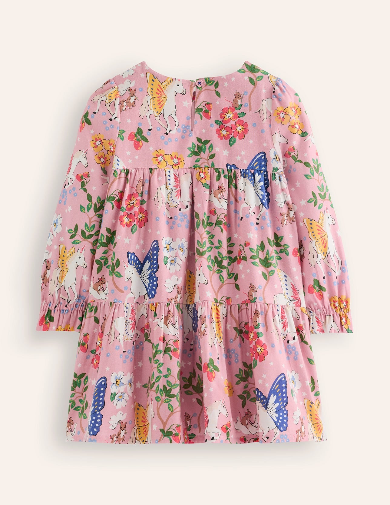 Betsy Tiered Twirly Dress-Vintage Pink Enchanted Forest - Image 2
