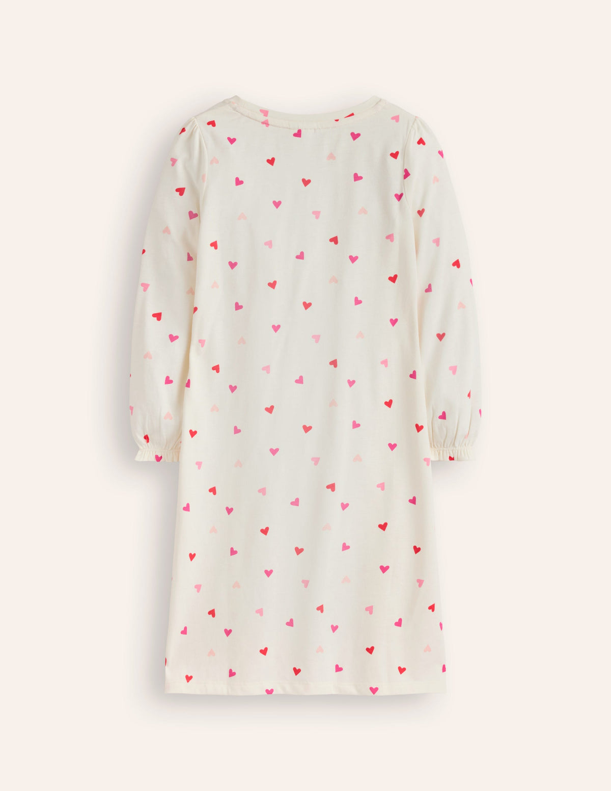 Printed Long-sleeved Nightie-Multi Hearts - Image 2