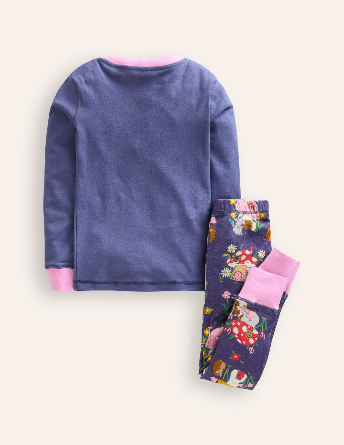 Snug Long John Pajamas-Vintage Blue Toadstool - Image 2