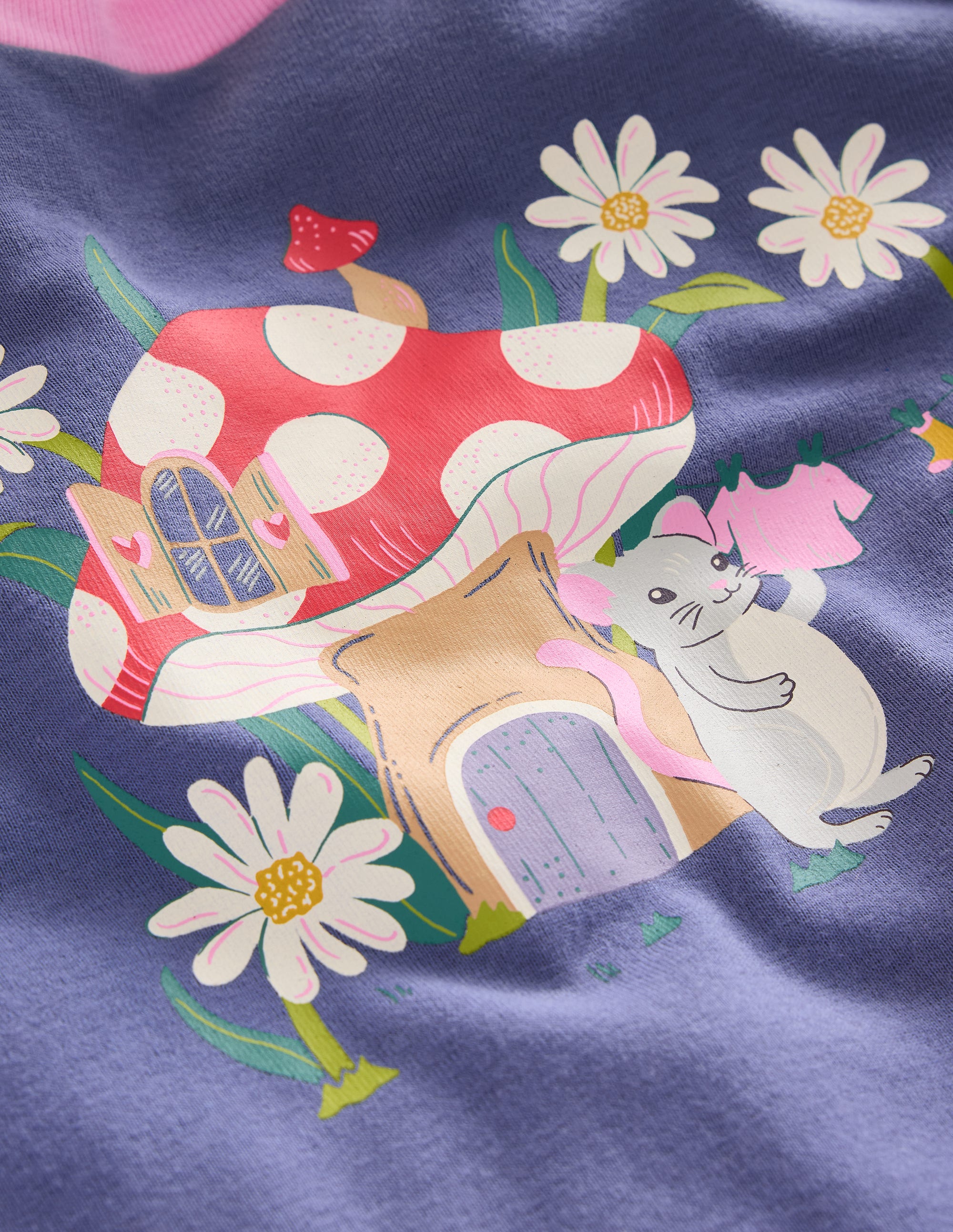 Snug Long John Pajamas-Vintage Blue Toadstool - Image 3
