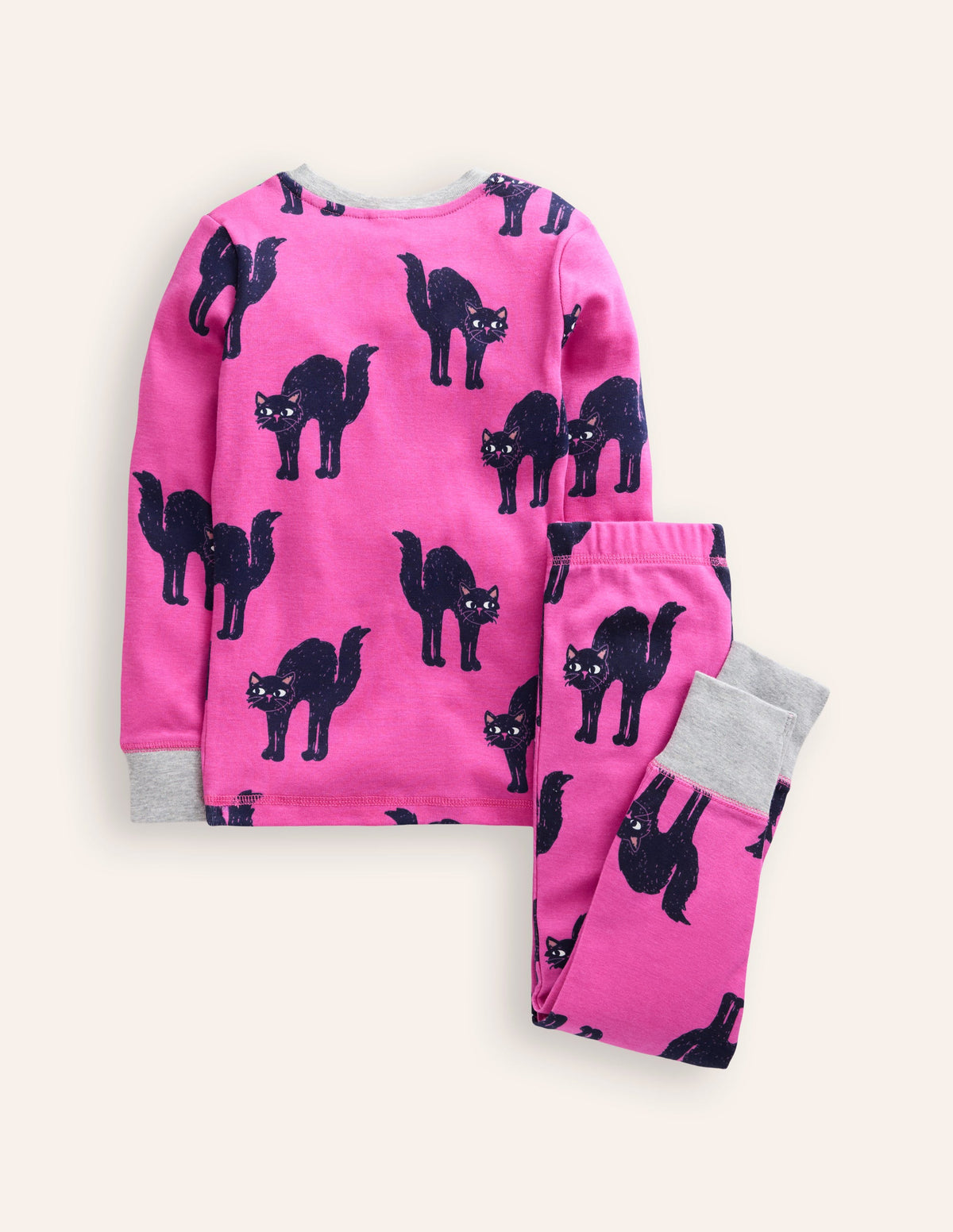 Snug Glow-In-The-Dark Pajamas-Tickled Pink Cats - Image 2