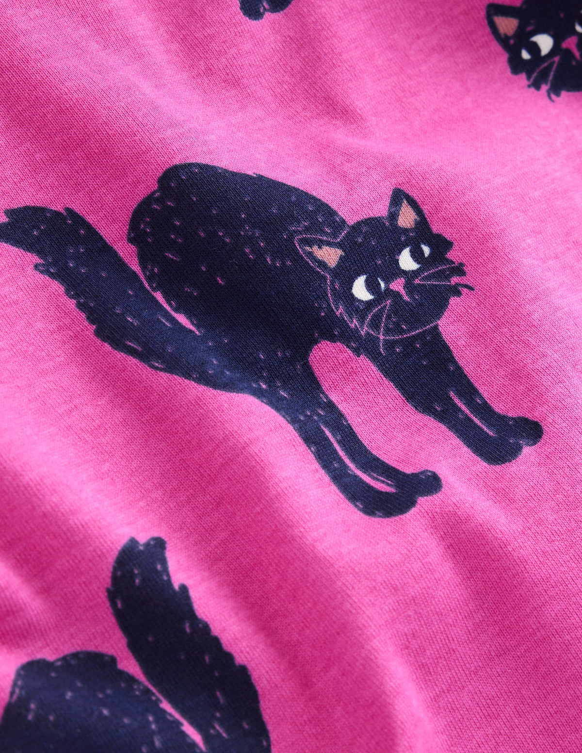 Snug Glow-In-The-Dark Pajamas-Tickled Pink Cats-3