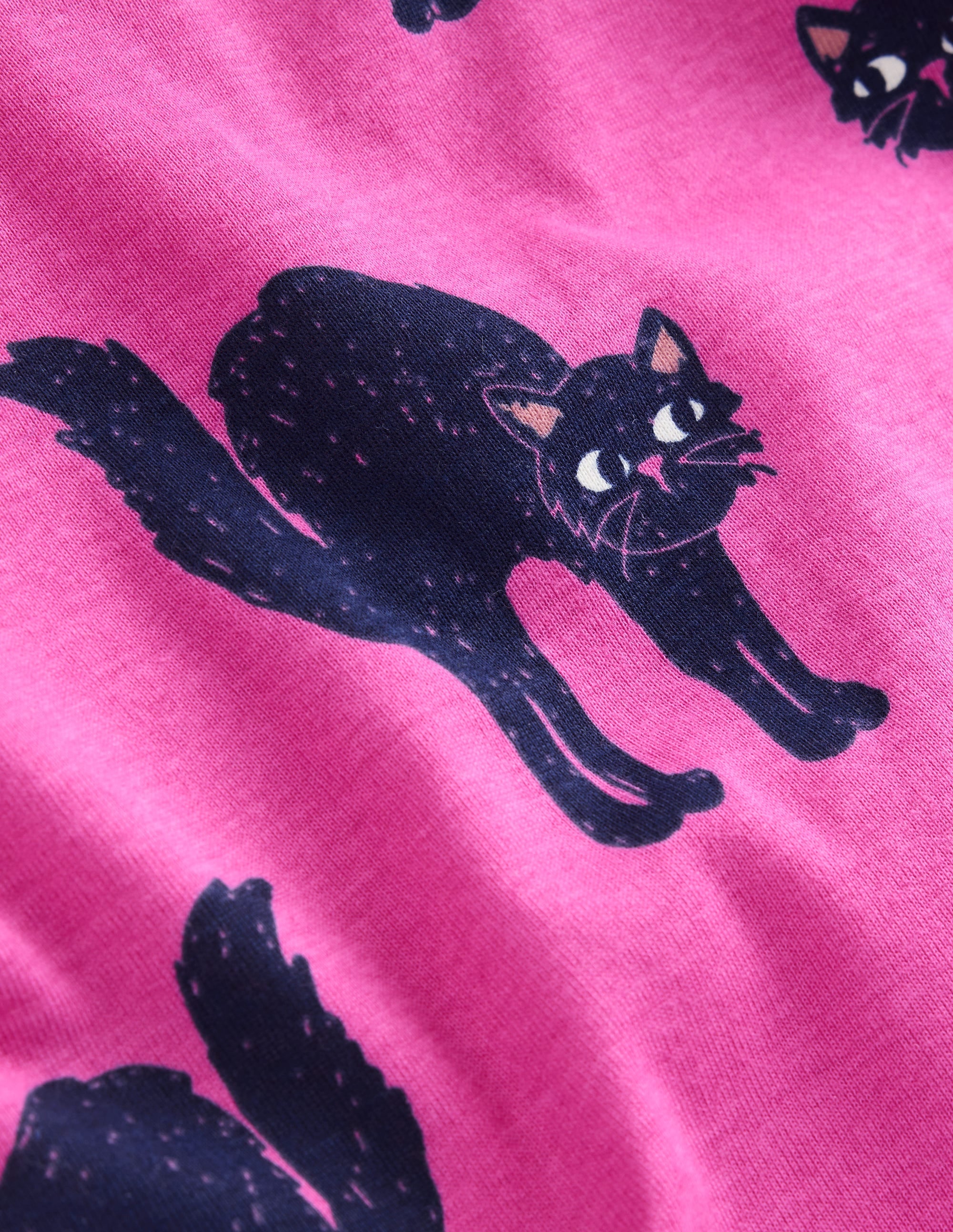 Snug Glow-In-The-Dark Pajamas-Tickled Pink Cats - Image 3