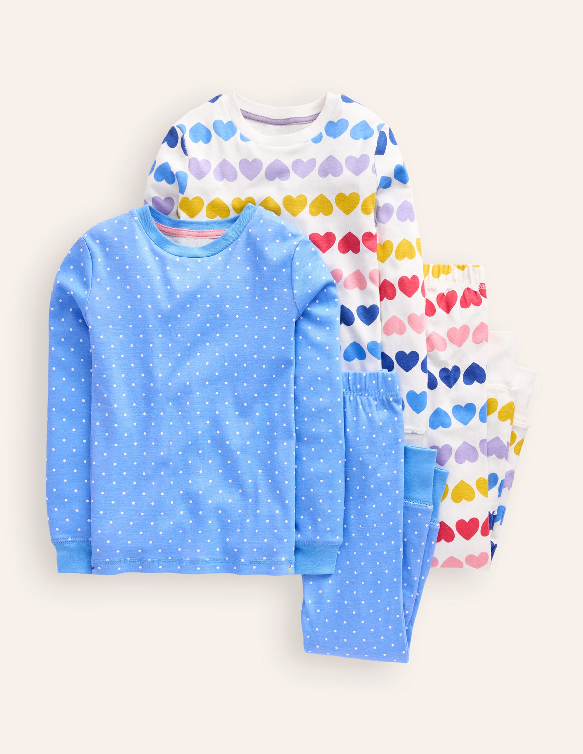 Twin Pack Snug Pajamas-Fair Isle Hearts - Image 1
