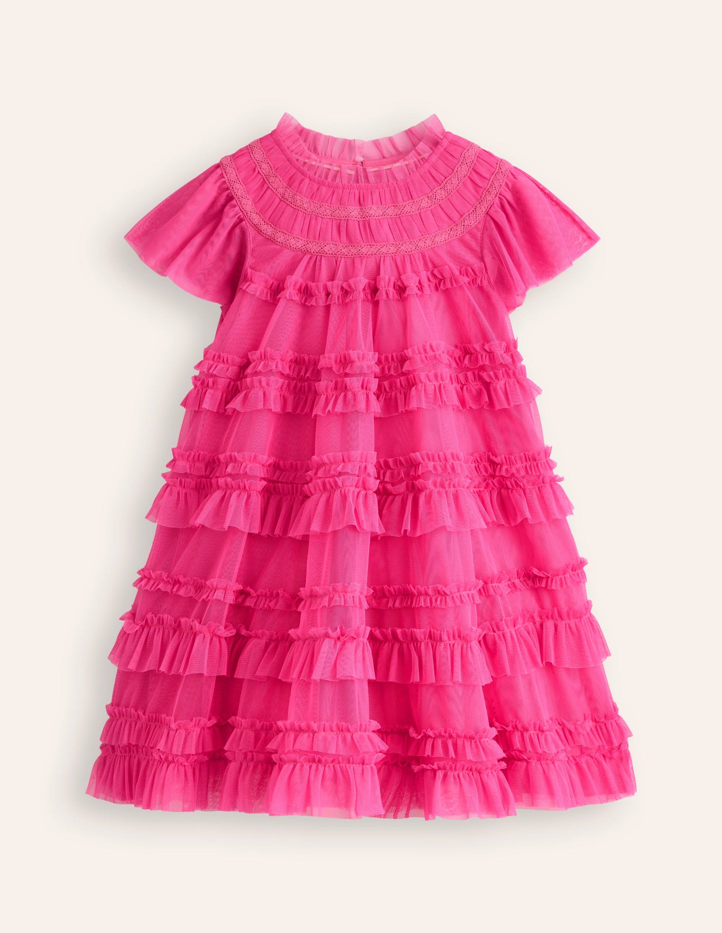 Winnie Tulle Tiered Dress-Rose Petal Pink