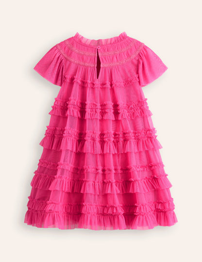 Winnie Tulle Tiered Dress-Rose Petal Pink