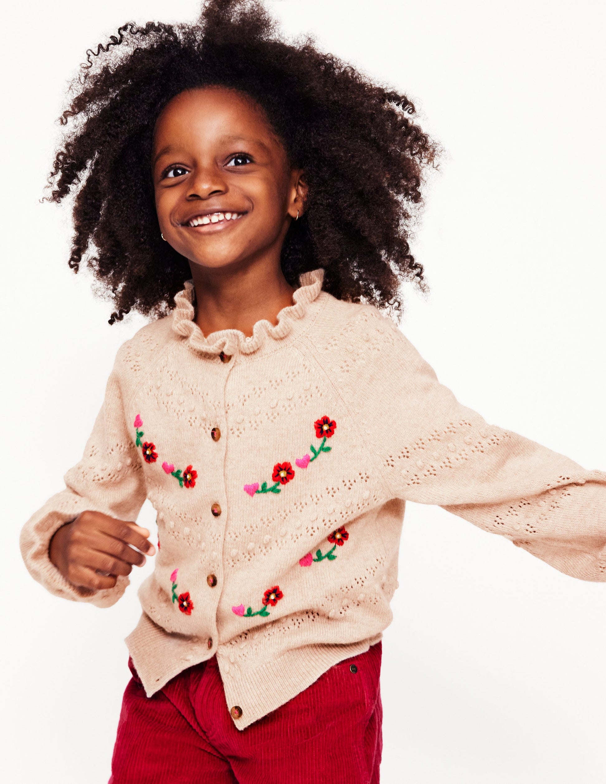 Faye Embroidered Cardigan-Ecru Marl-6