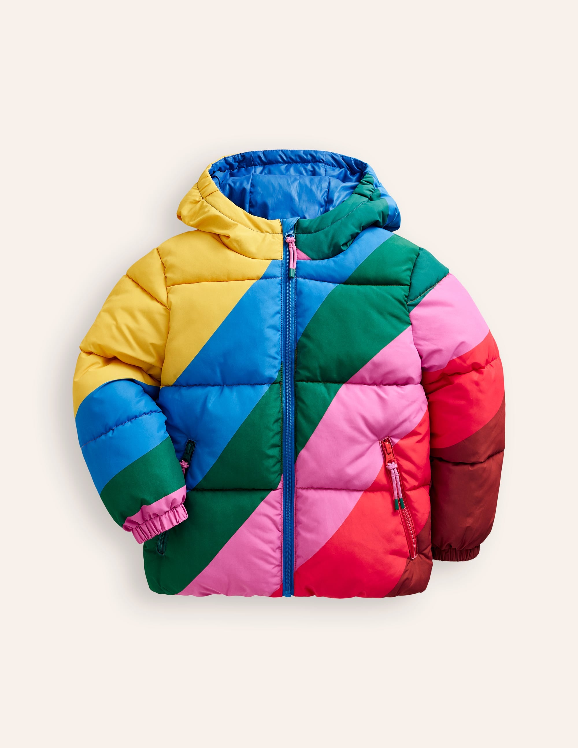 Fun Padded Coat-Rainbow Wave - Image 1