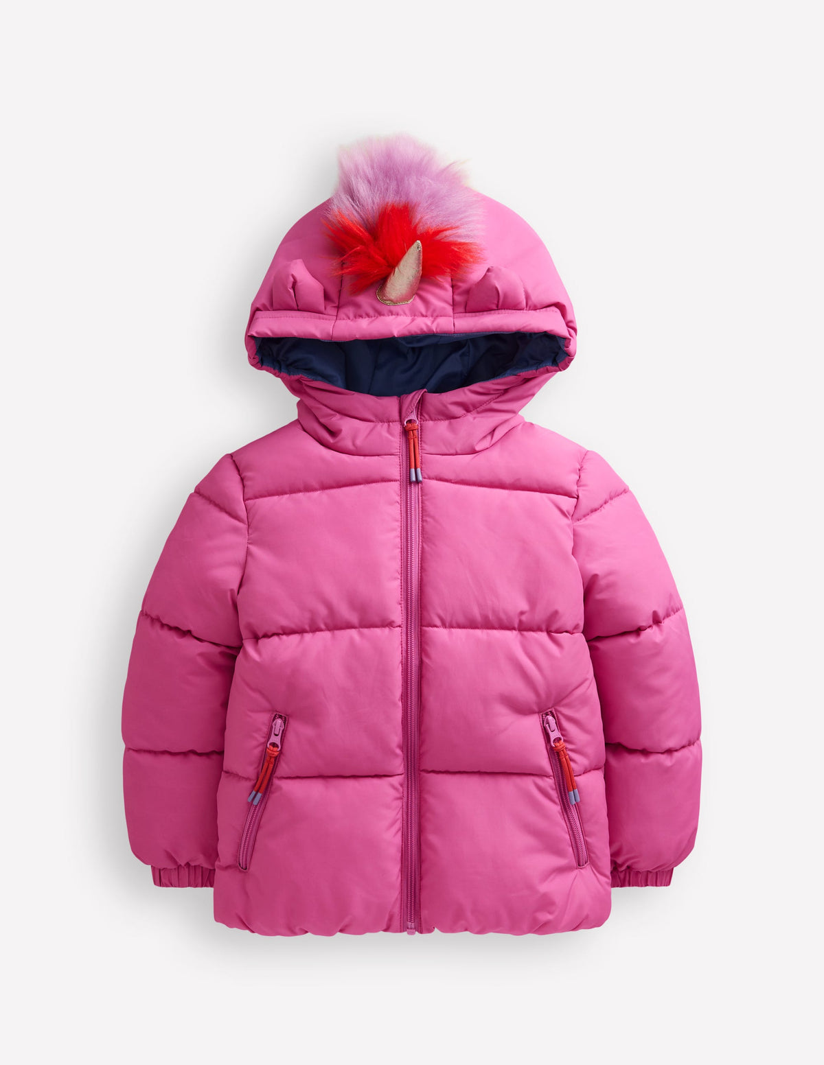 Fun Padded Coat-Pink Unicorn - Image 1