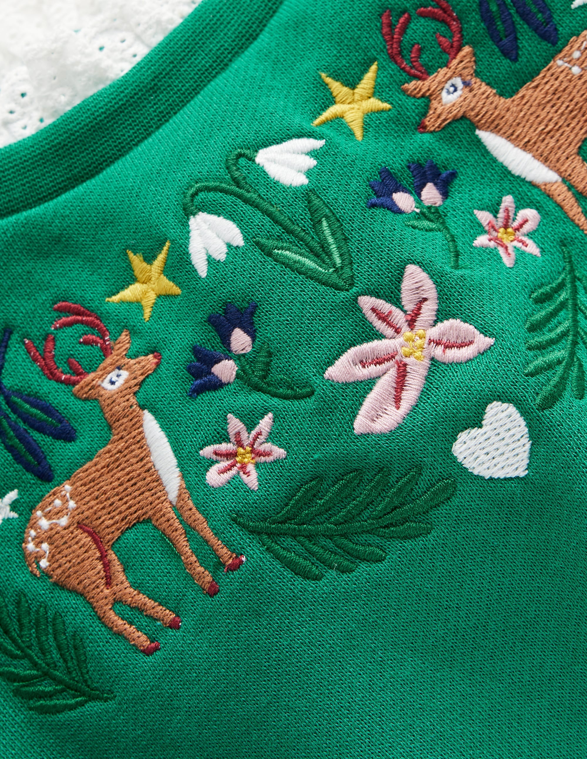Embroidered Sweat-Jewel Green - Image 3