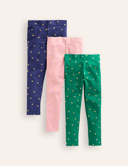 3-Pack Leggings-Multi Star