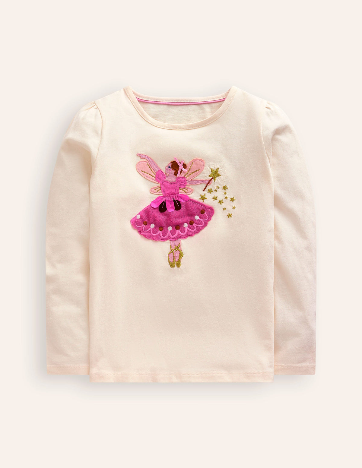 Puff Sleeve Logo Top-Vanilla White Fairy - Image 1
