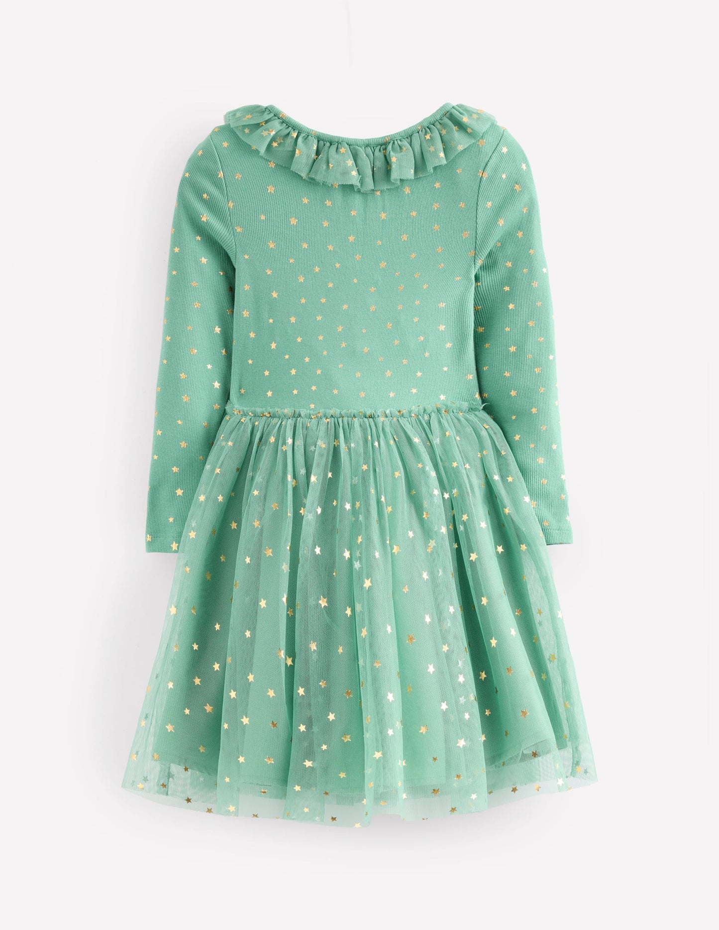 Rose Twirly Tulle Dress-Eucalyptus Gold Stars