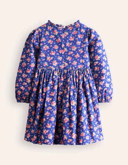 Cord Appliqué Dress-Bluejay Weather