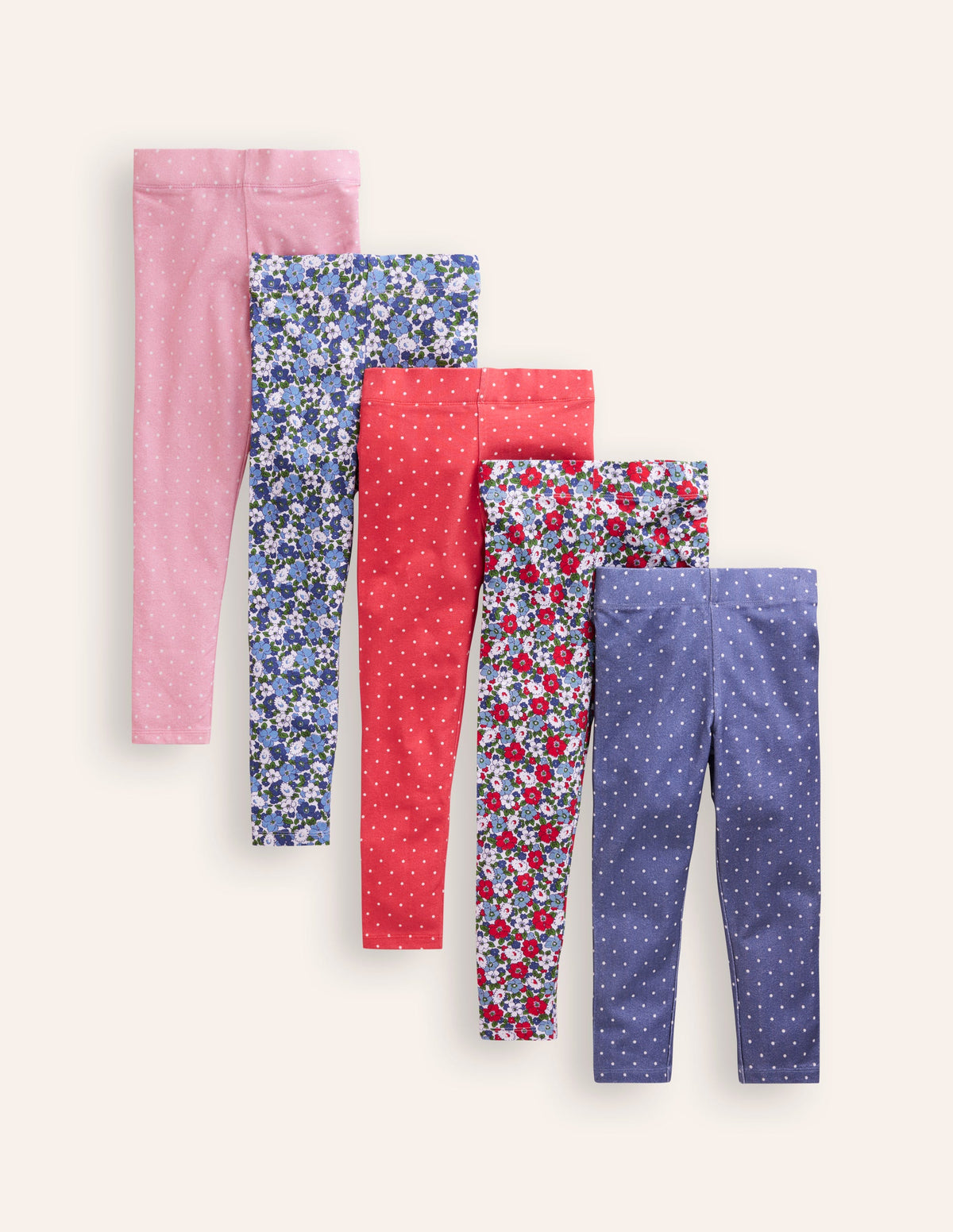 5-pack Leggings-Multi Spot/Floral - Image 1