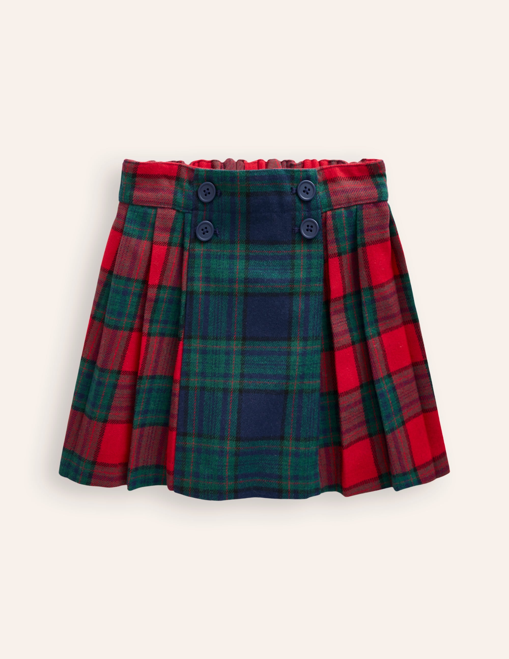Helen Kilt-Red and French Navy Check - Image 1