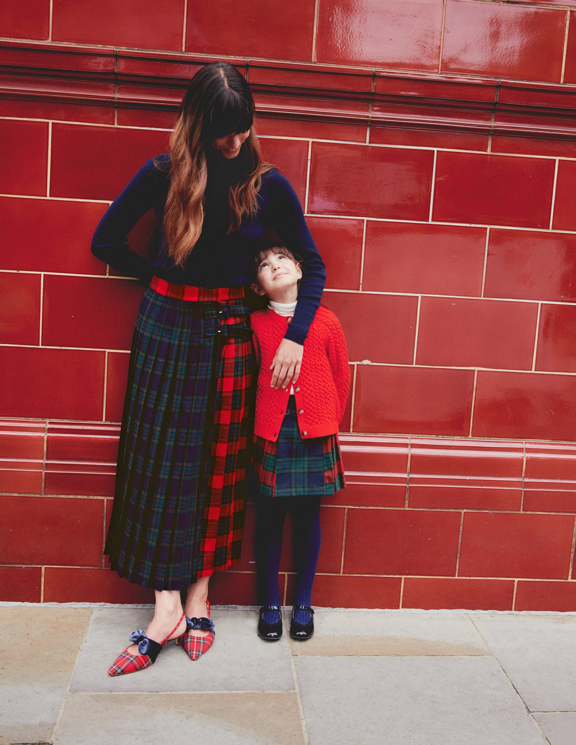 Helen Kilt-Red and French Navy Check - Image 4