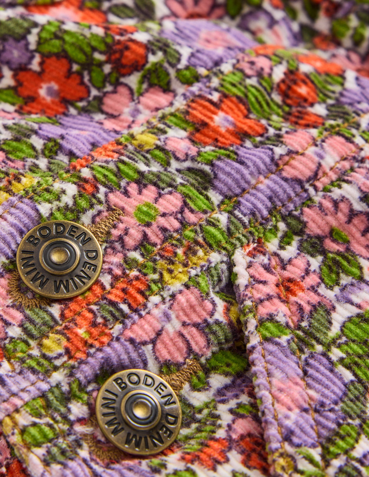 Straight Leg Dungaree-Aster Purple Flowerbed - Image 3