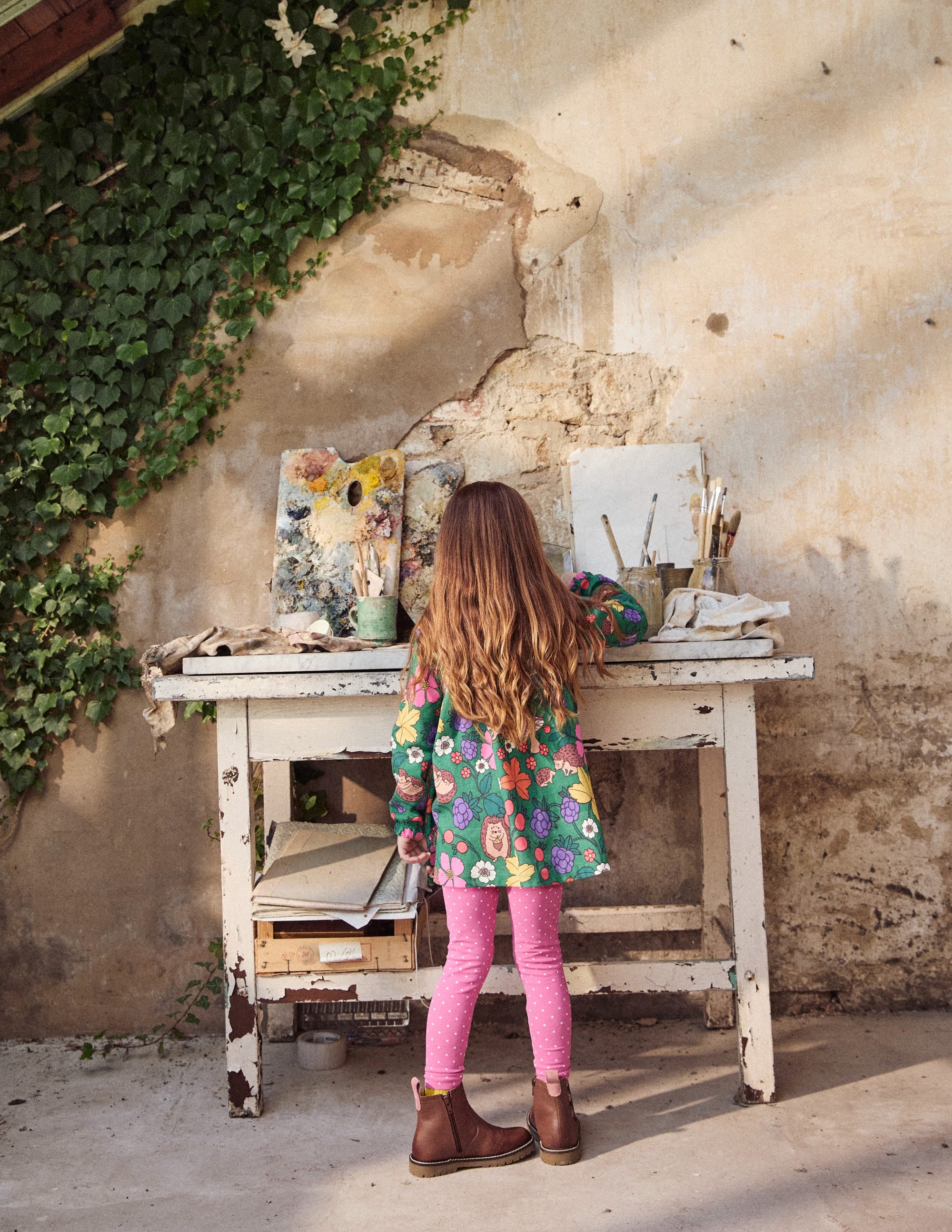 Print Tunic and Leggings Set-Rich Emerald Hedgehogs - Image 10