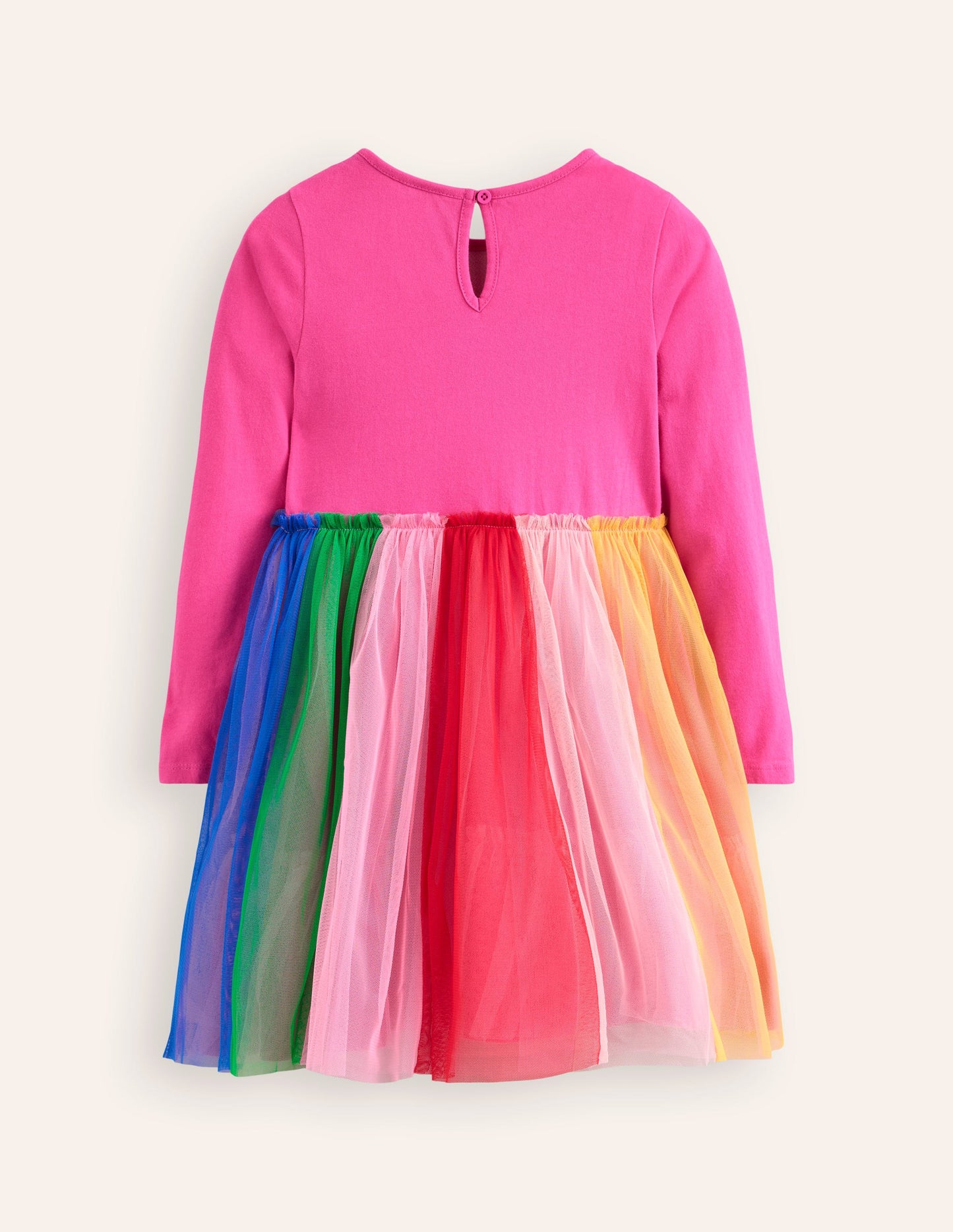 Rainbow Tulle Dress-Tickled Pink Rainbow