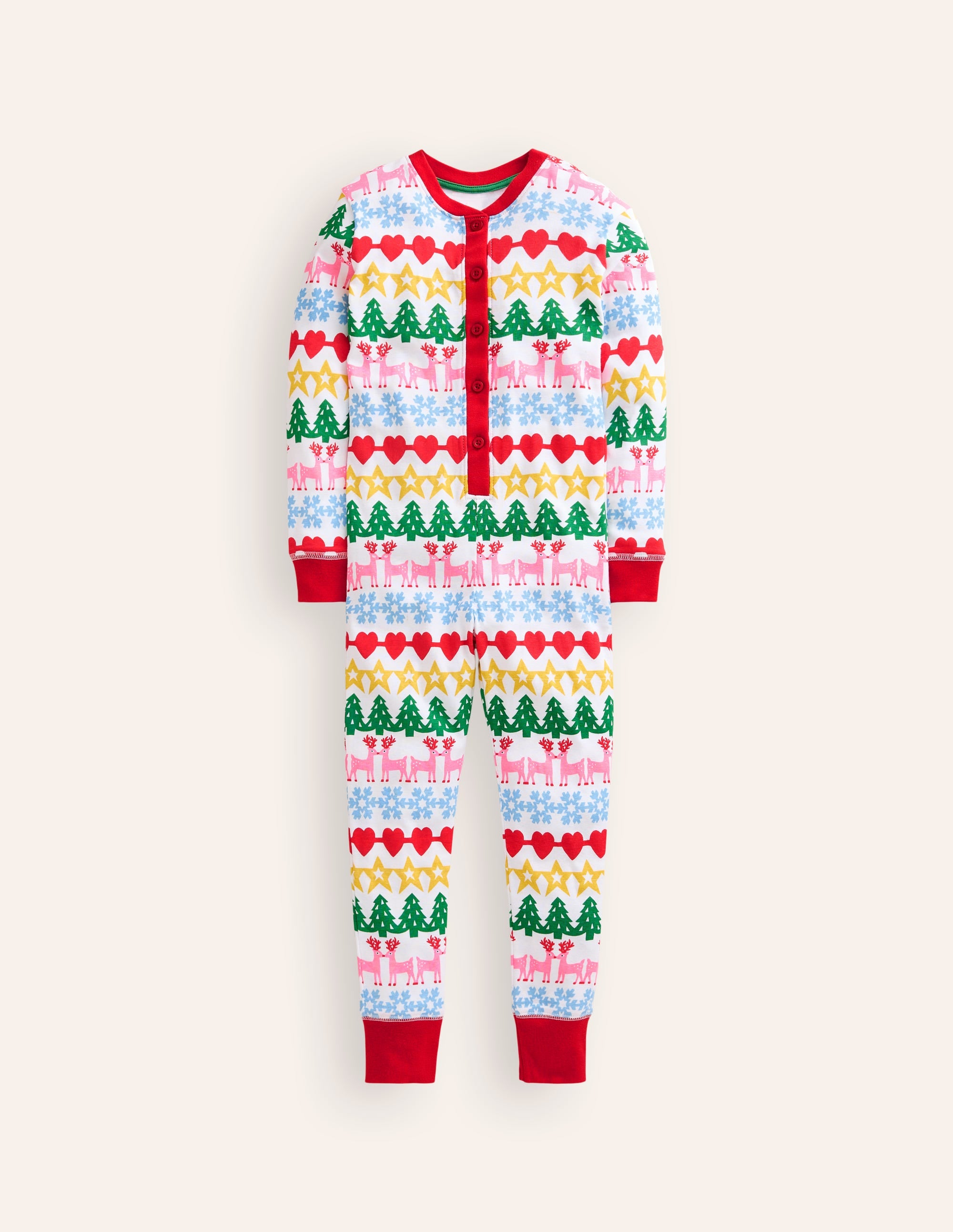 Snug All-In-One Pajama-Christmas Fair Isle - Image 1