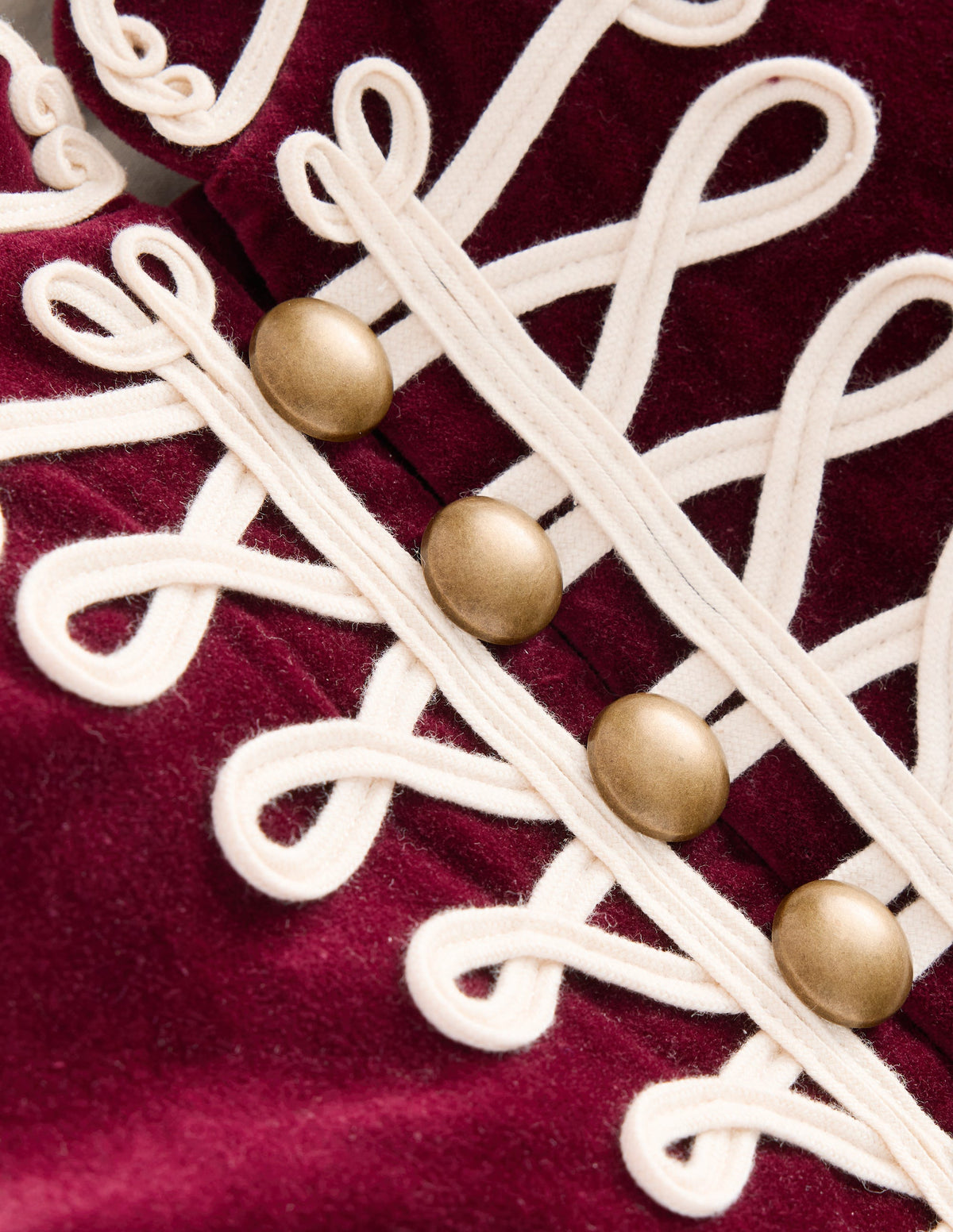 Velvet Military Jacket-Cabernet - Image 3