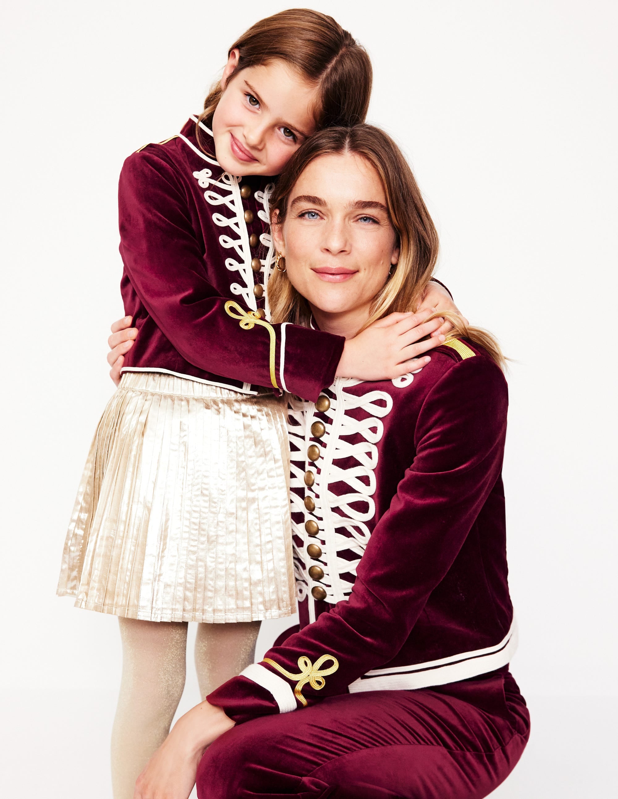 Velvet Military Jacket-Cabernet - Image 6