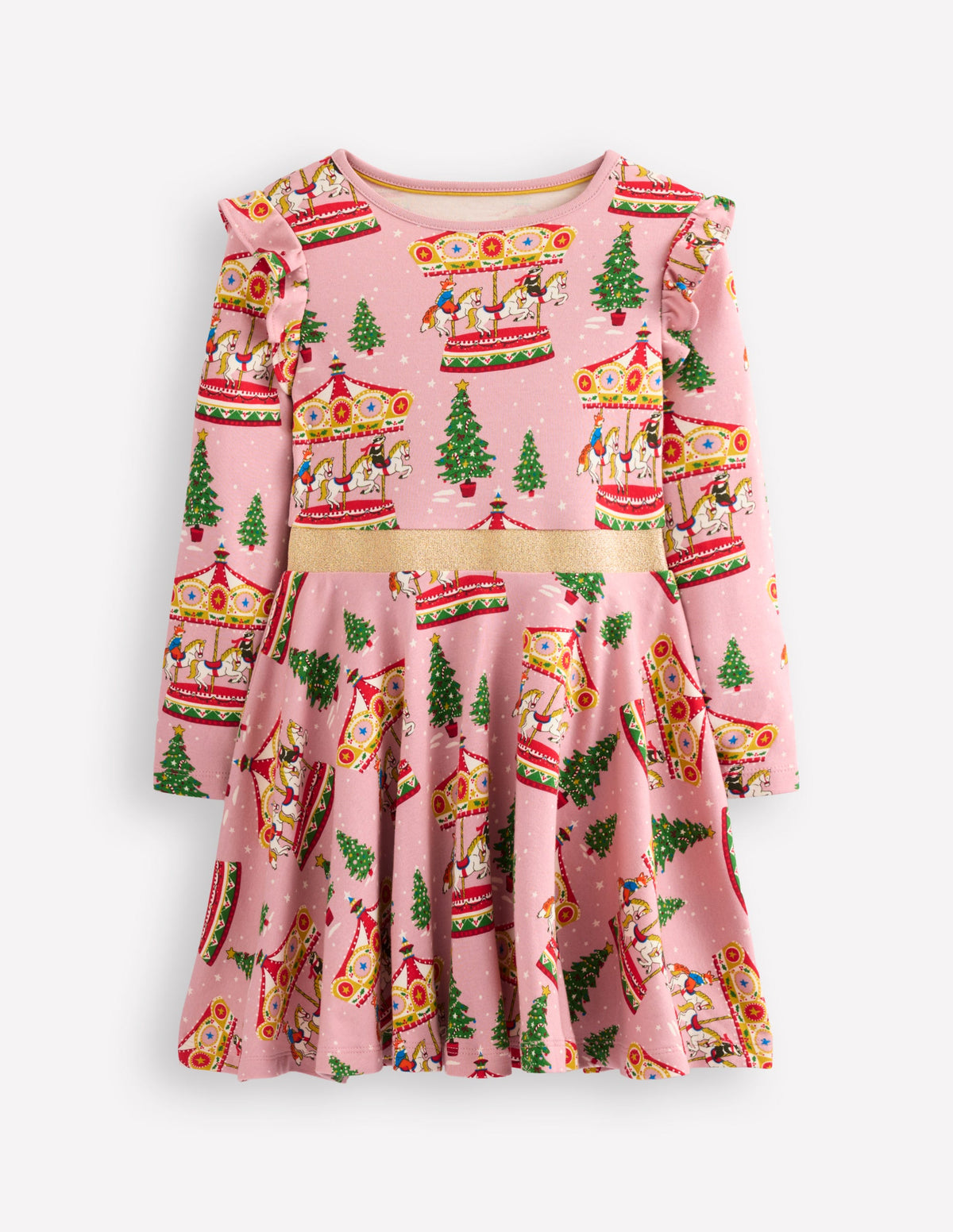 Mabel Twirly Ballerina Dress-Vintage Pink Carousel - Image 1