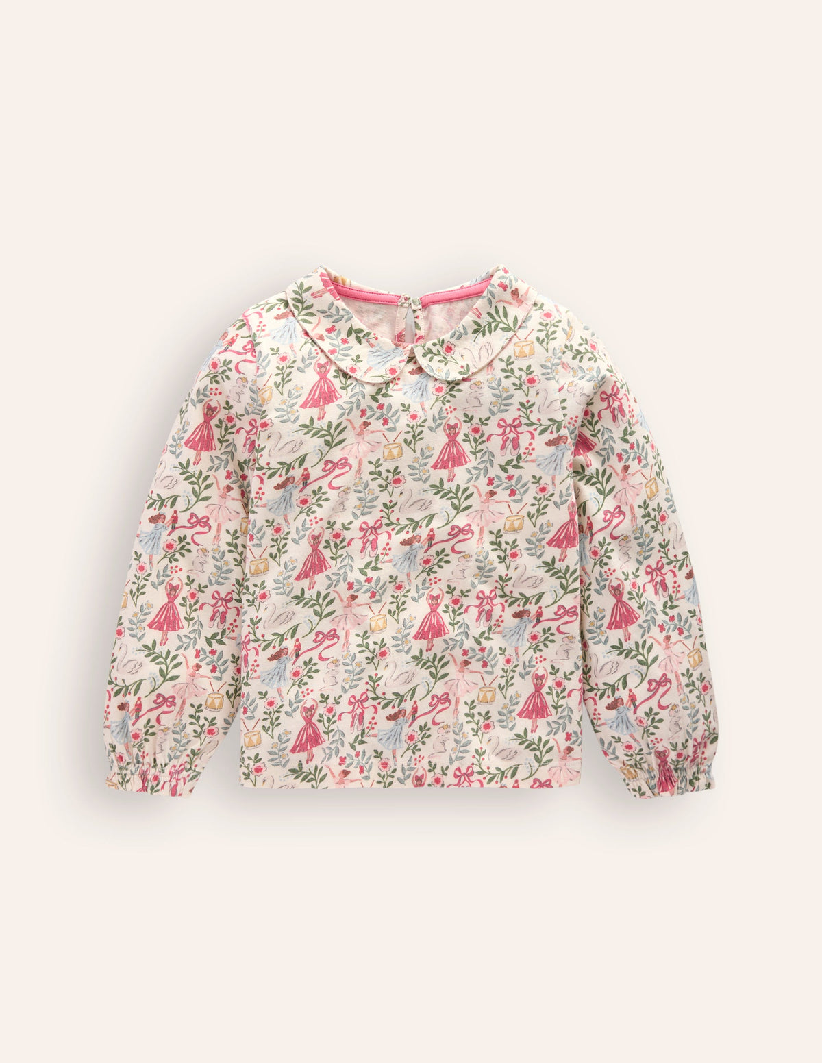Collared Jersey Top-Vanilla White Ballet Toile-1