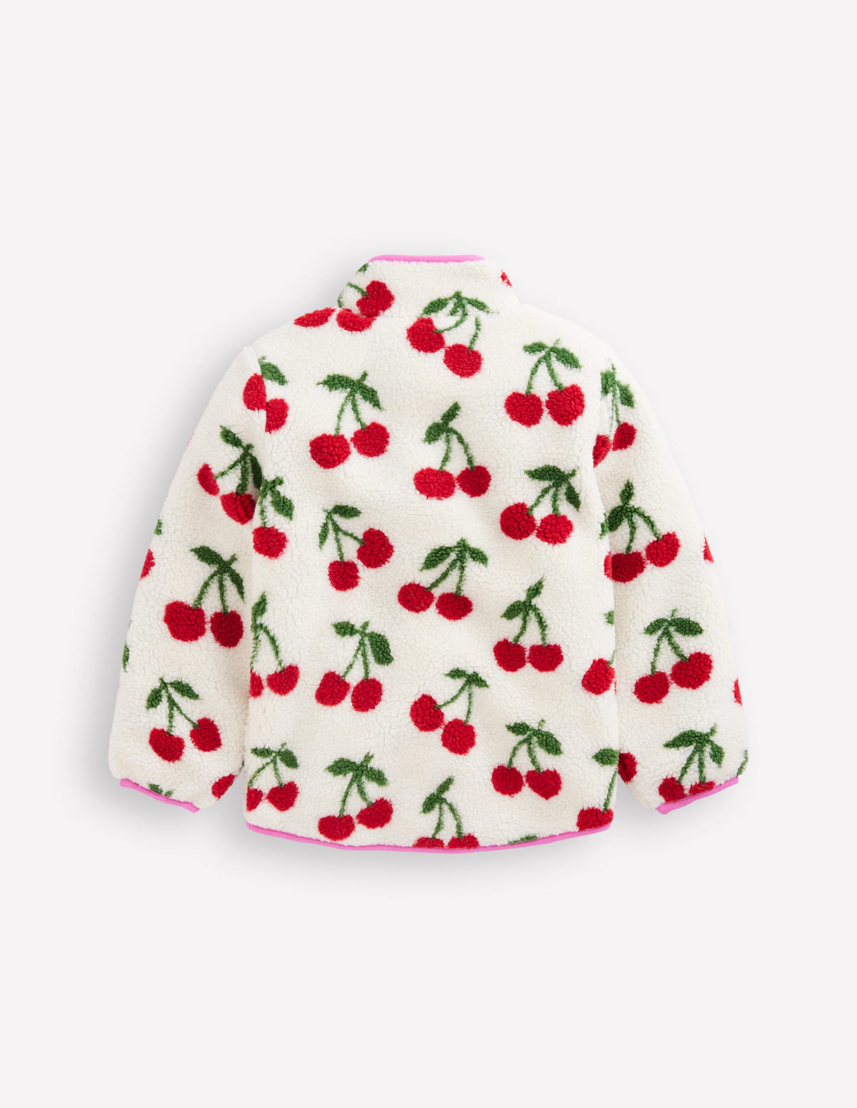 Eden Borg Zip-Through Jacket-Oatmeal Cherries - Image 2