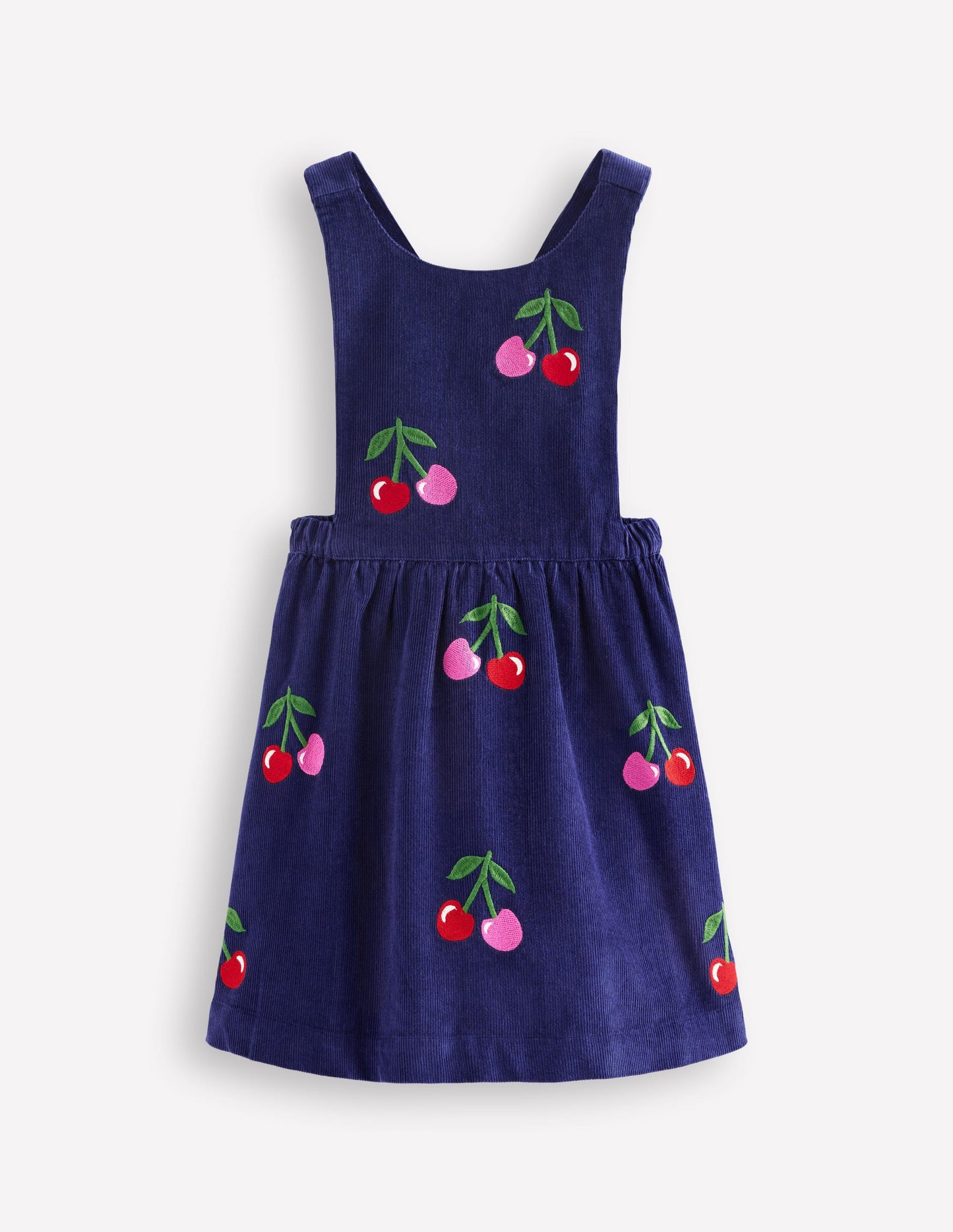 Lucilla Pinafore Dress-Starboard Blue Cherries