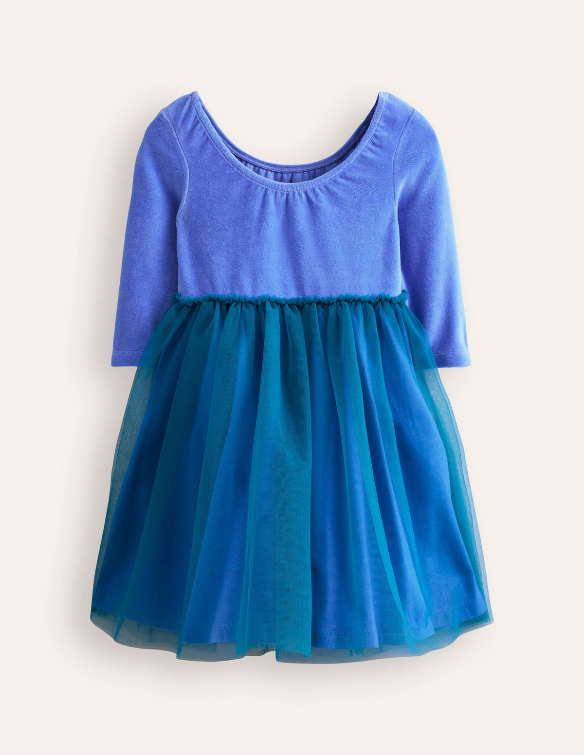 Velvet Tulle Appliqué Dress-Bluejay Festive Mice - Image 2