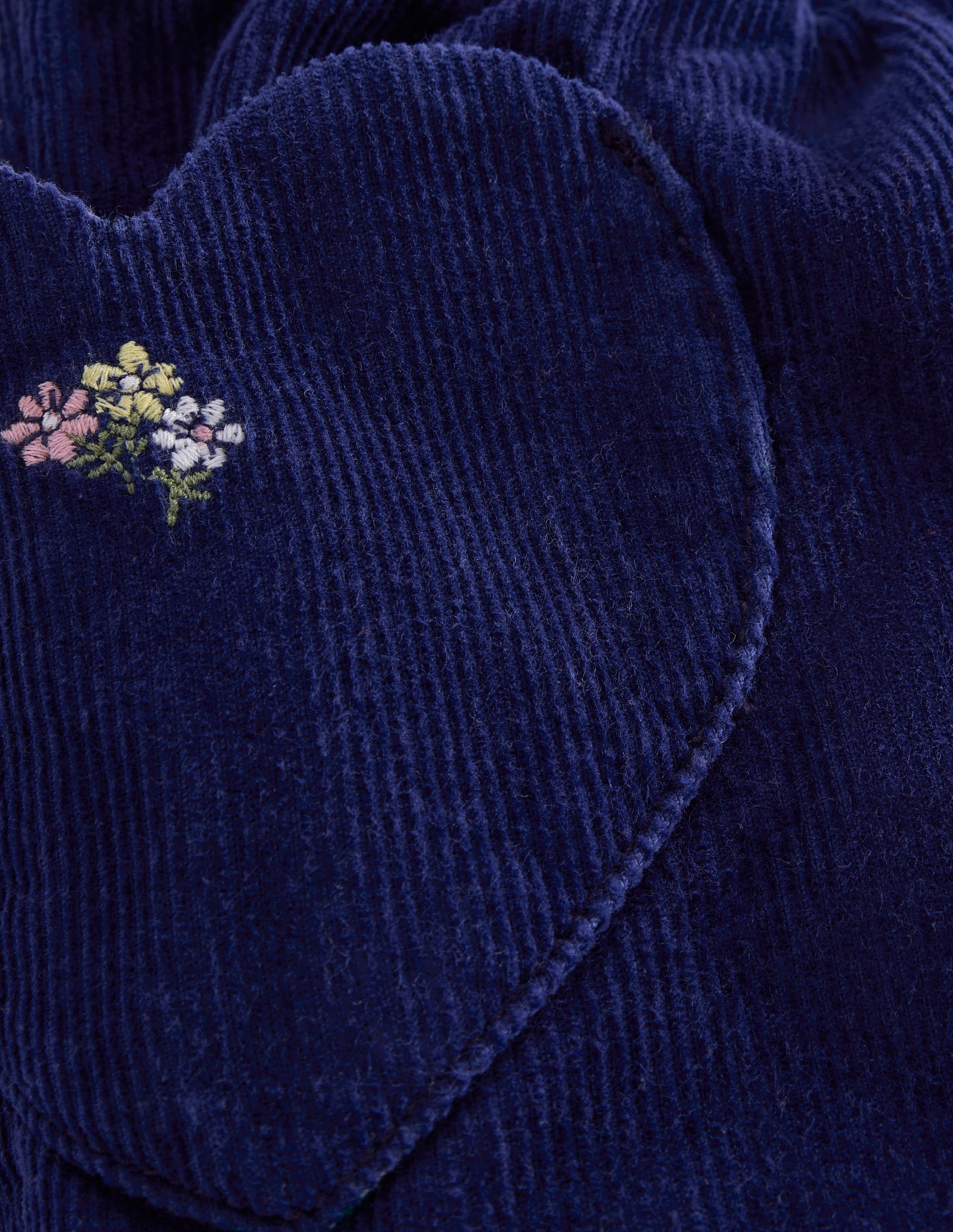 Lined Pull-on Cord Pants-College Navy Embroidery - Image 3