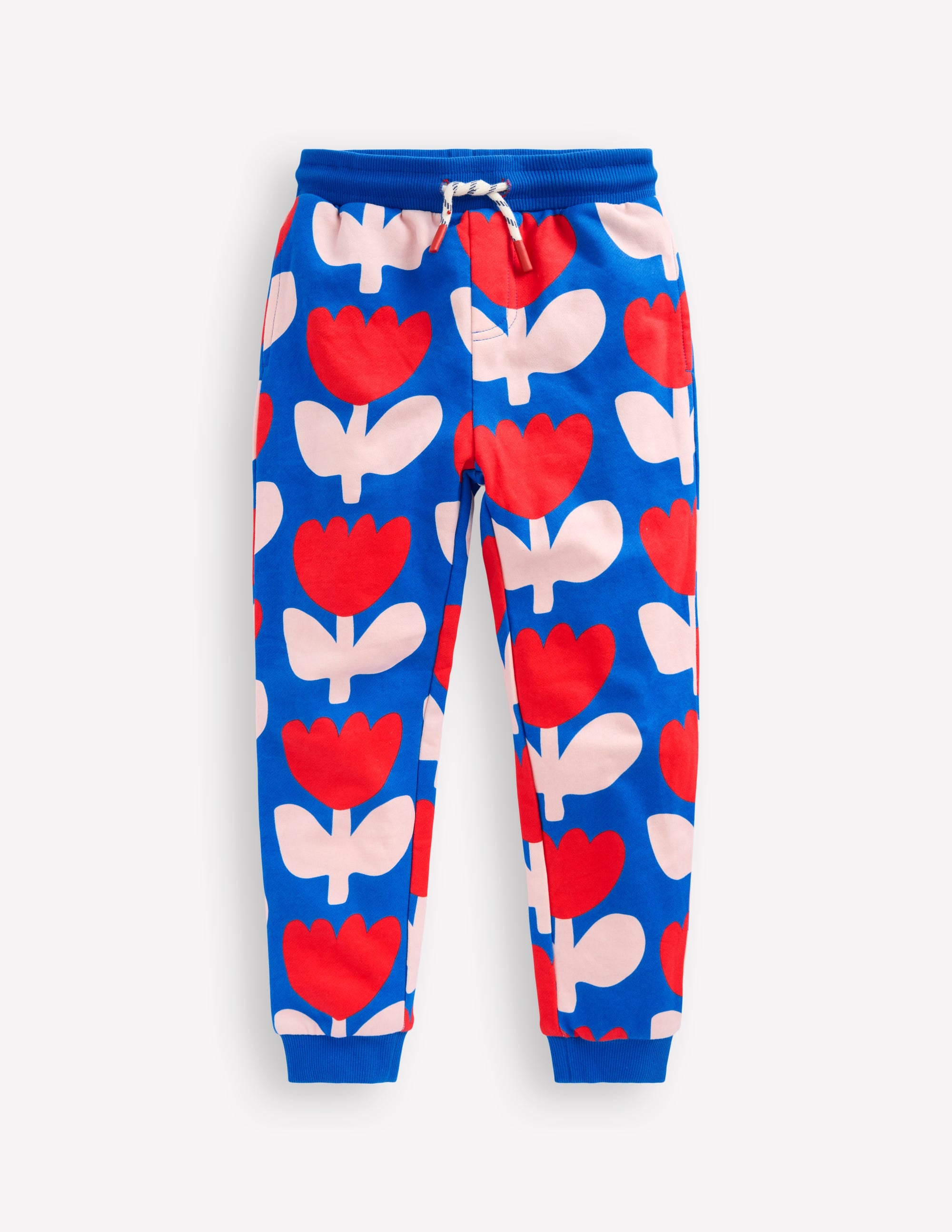 Printed Joggers-Kingfisher Blue Bold Floral - Image 1