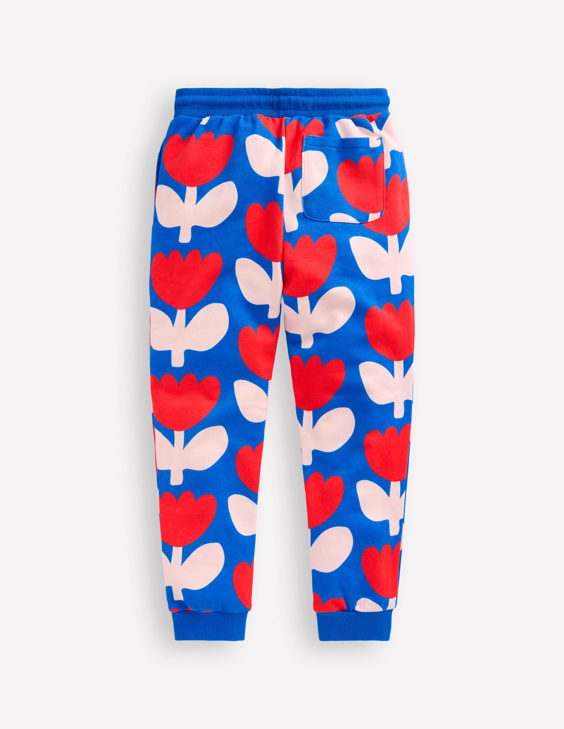 Printed Joggers-Kingfisher Blue Bold Floral-2
