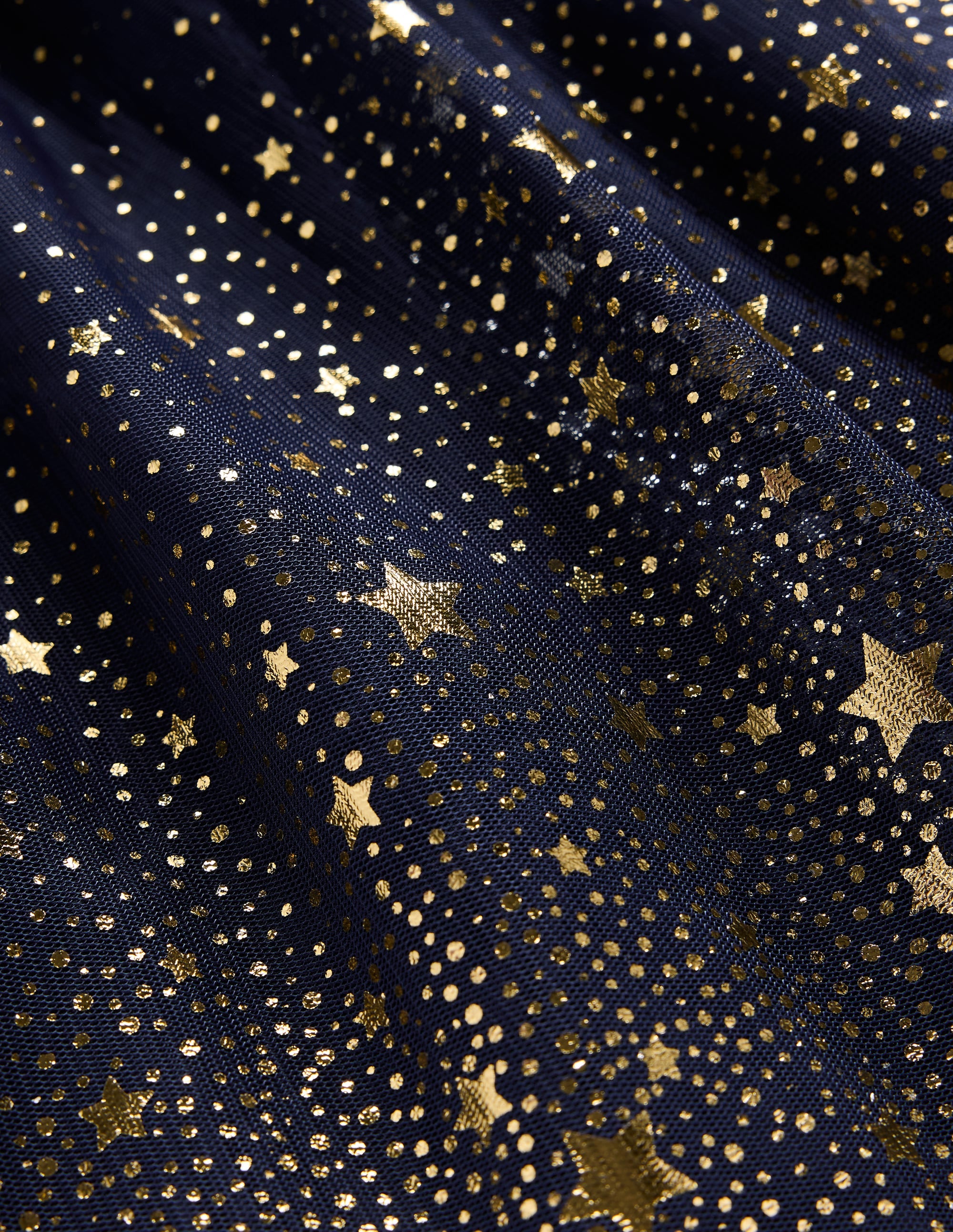 Esther Metallic Party Dress-College Navy - Image 3