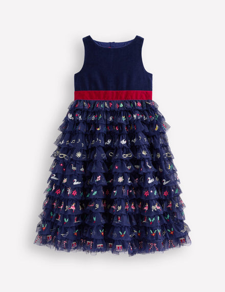 12 Days of Christmas Dress-College Navy