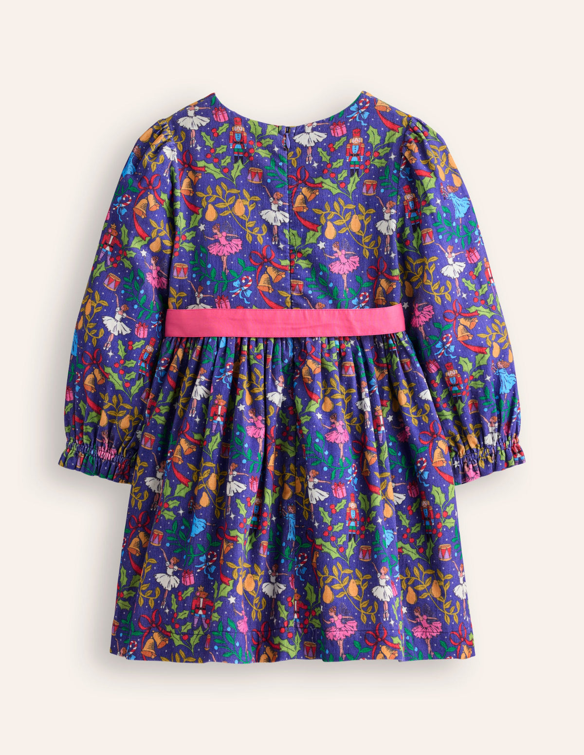 Peggy Cord Party Dress-Starboard Blue Nutcracker - Image 2