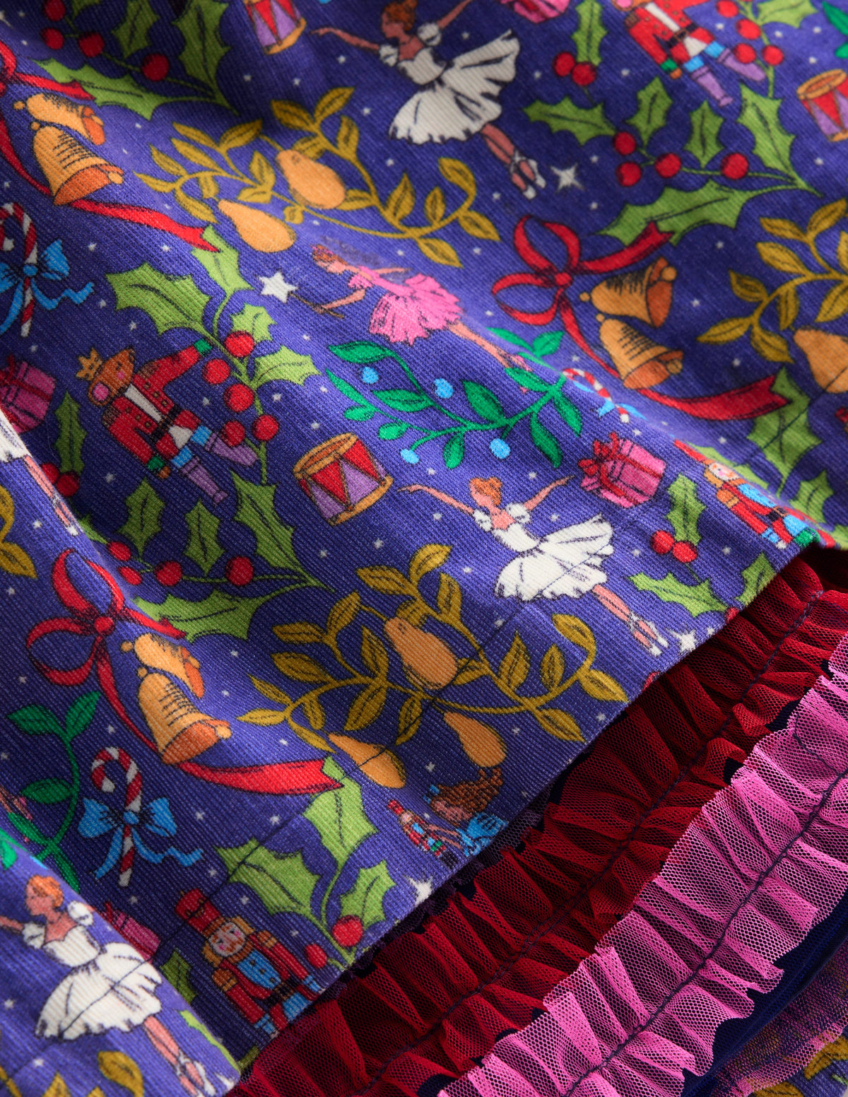 Peggy Cord Party Dress-Starboard Blue Nutcracker - Image 3