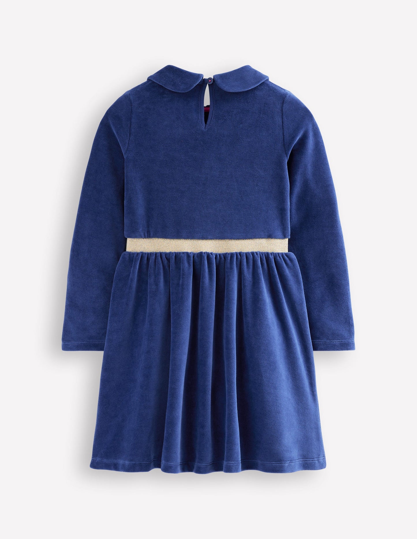 Velour Appliqué Dress-Starboard Navy Nutcrackers