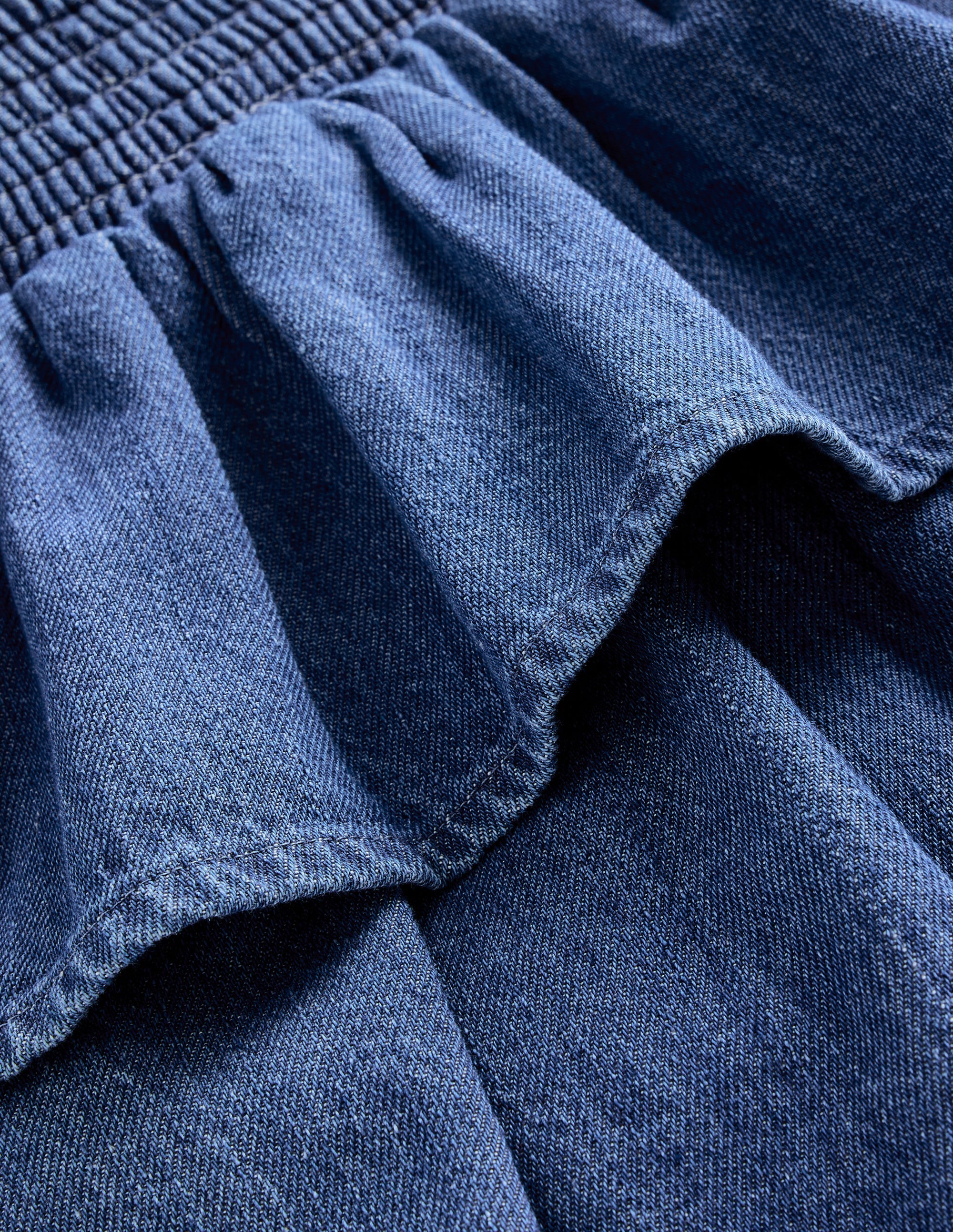 Tiered Woven Skirt-Chambray - Image 3