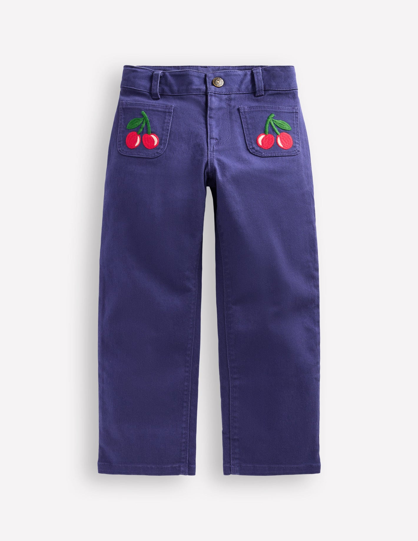 Patch Pocket Trouser-Starboard Blue Cherries