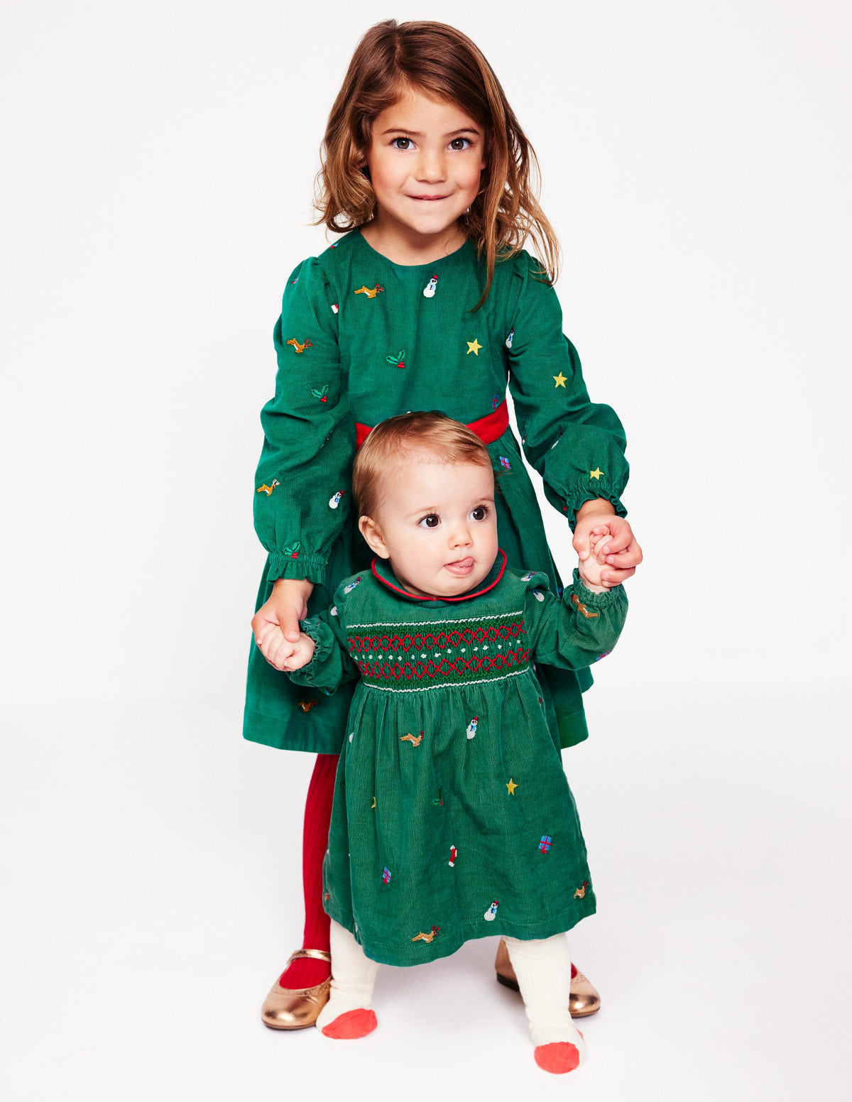 Woven Party Dress-Jewel Green Embroidery - Image 4