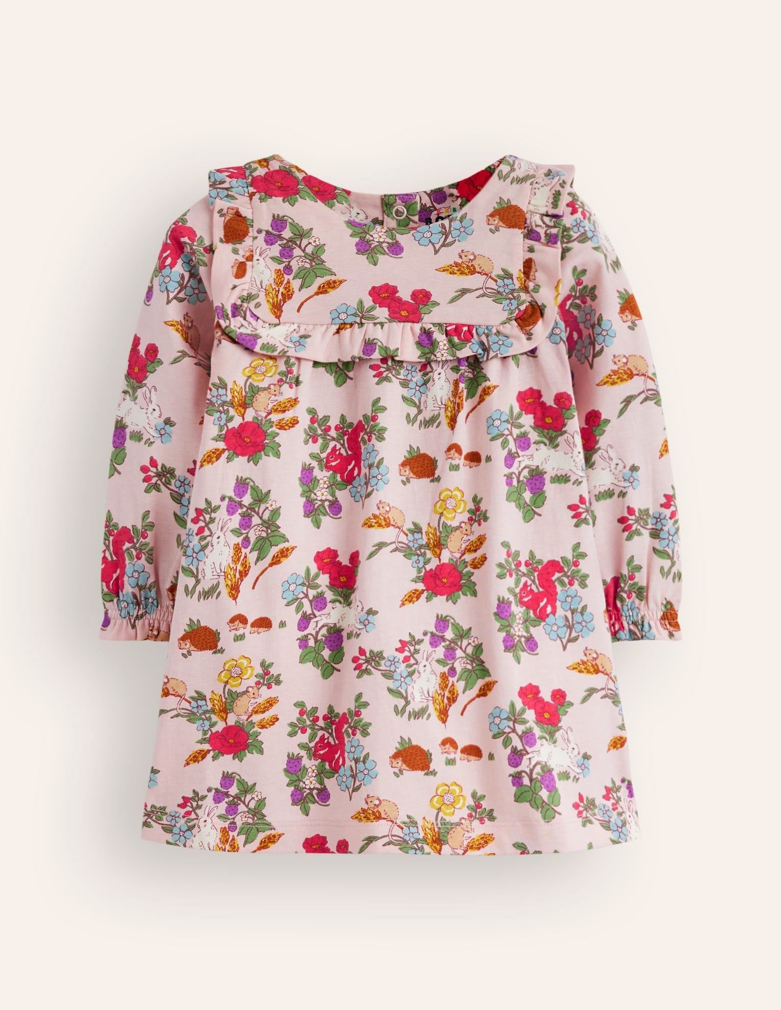 Jersey Ruffle Dress-French Pink Harvest - Image 1