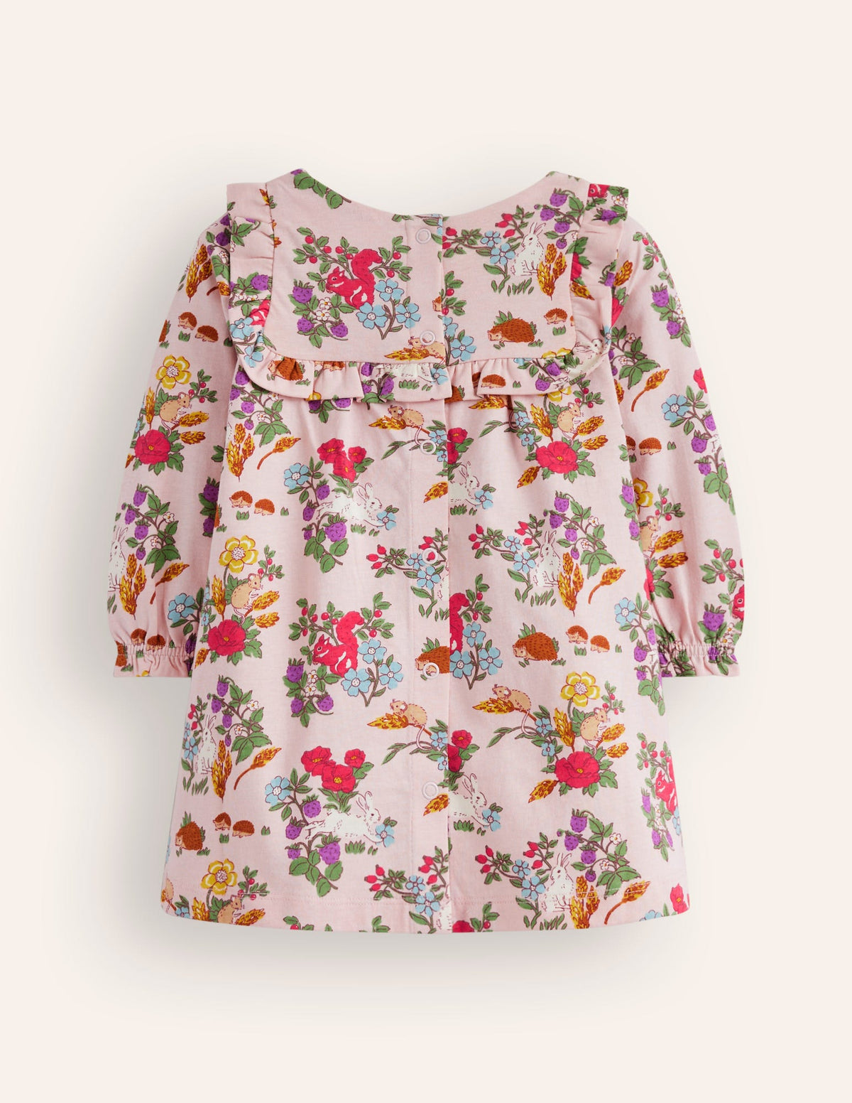 Jersey Ruffle Dress-French Pink Harvest - Image 2